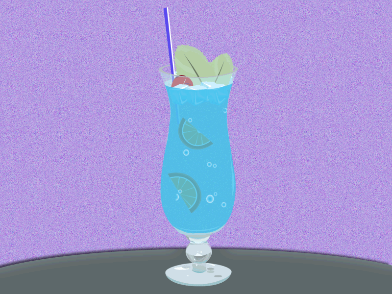 Blue Lagoon aftereffects animated gif animation cocktail motion design