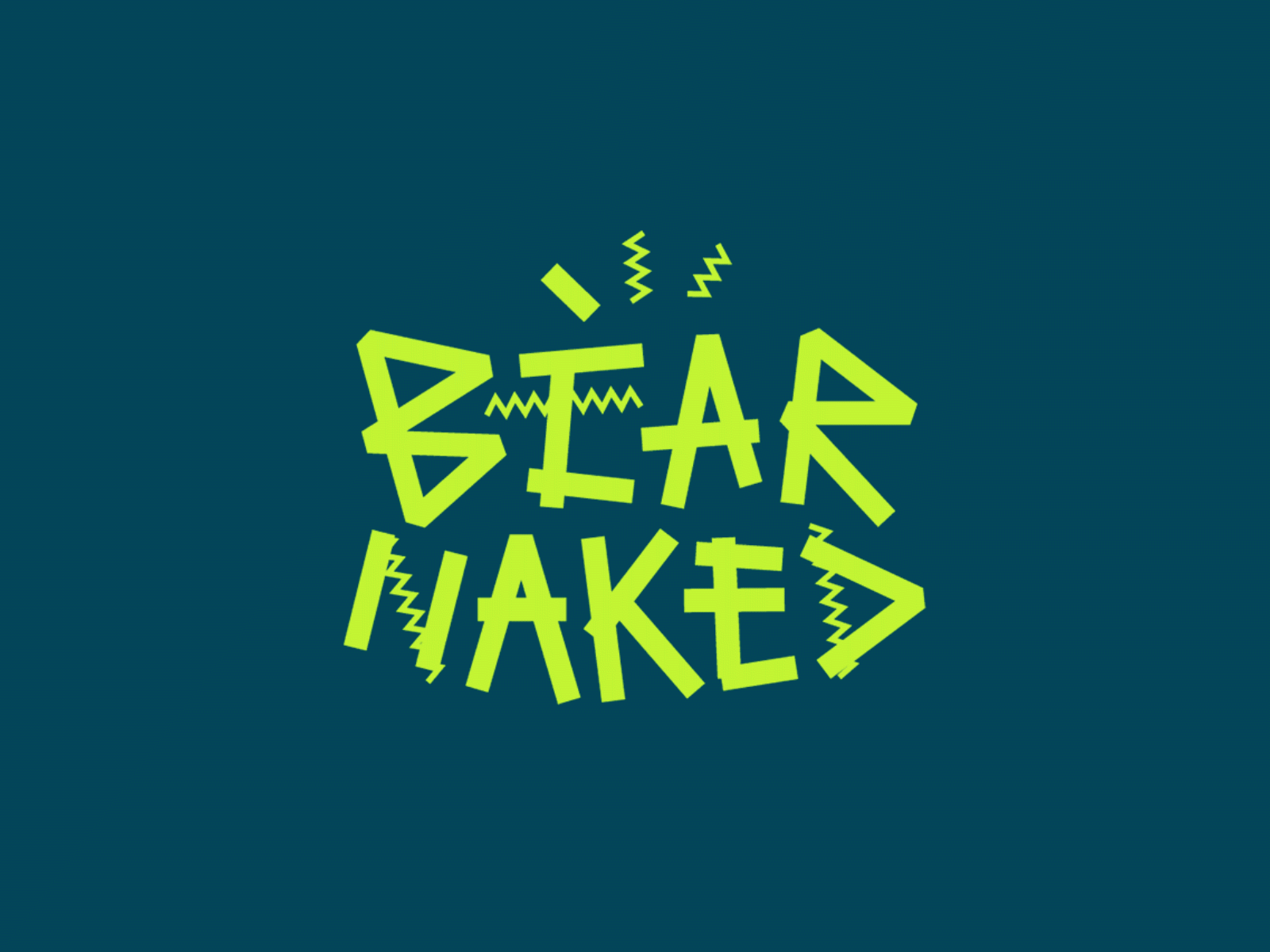 Bear Naked brand branding cafe cafe branding cafe logo cafeteria eclectic fresh identity lettering logo type