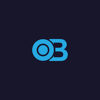 OB letter logo art branding design flat lettering logo logo design minimal ob typography vector