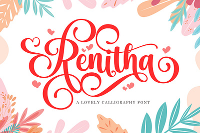 Renitha Script calligraphy calligraphy fonts design font font design font family fonts greeting cards handwriting handwriting fonts handwritten handwritten font lettering luxury font modern calligraphy modern fonts professional script script font script fonts