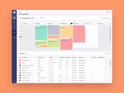 Dashboard app business calendar capacity corporate dashboad data visualization desktop enterprise interface monitor product schedule software ui user ux visual design week workload