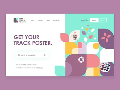 KeepTrackPoster art branding design typography ui ux web webdesign website website design