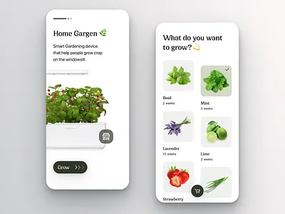 Smart Home Garden app concept daily ui dailyui dashboard figma garden gardening mobile mobile app design plant simple smart smart garden smart home smart pot smarthome ui ui design ux