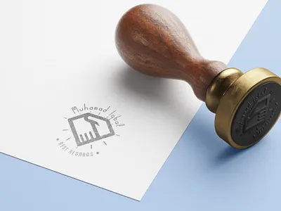 Stamp for sign my duty call.. aiiihh blender c4d cuco illustration logo ui vector