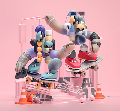 DUO - Character Illustration VI 3d adobe art cinema4d design graphic design illustration inspiration modern octane