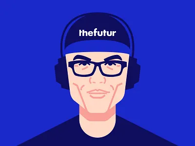 Chris Do character chris do flat futur illustration line art minimal people portrait vector