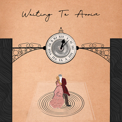 Waiting To Arrive - Album Artwork album art antique artist character design clock cover dancing historic hypnosis illustration illustrator lines music paper parchment romance romantic song time vintage