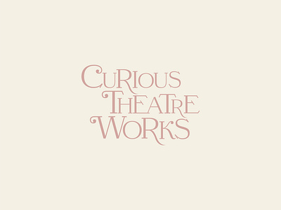 logo — curious theatre works branding custom type logo logo design