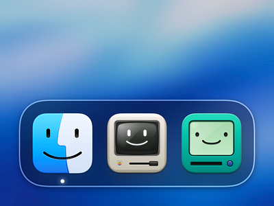 Adopt a Finder macOS Big Sur Icon 1984 adventure time app app icon apple big sur bmo design finder icon illustration mac macintosh macos