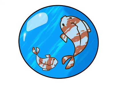 Carpe koï koi japan digitalart