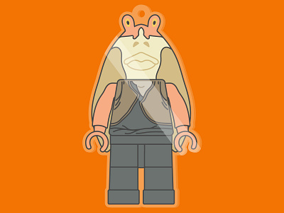 Binks blocks episode episode 1 illustrator jar jar lego minifig minifigure phantom menace star wars