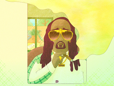 Hot Dogg Illustration creative digital painting hiphop illustration illustration art illustration inspiration illustrations inspiration painting poster poster a day poster art poster inspiration rapper rappers snoop dogg vector