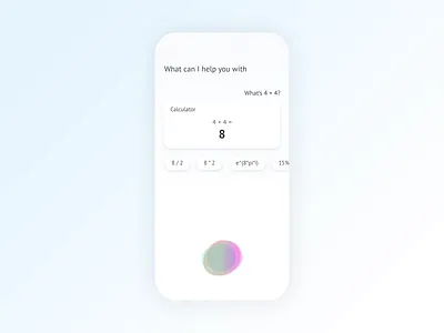 DailyUI 004 Calculator calculator chat chatbot conversational conversational ui dailyui ui voice