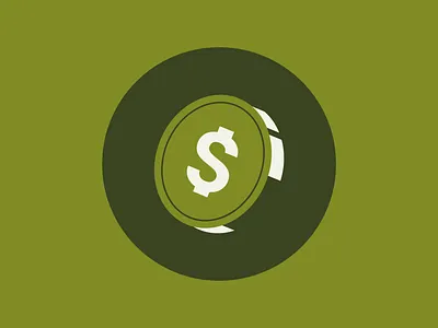 Rates and Services | Report Icon 4/4 coin coins design icon illustration illustrator minimal negative space services vector