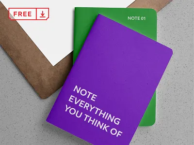 Free Notebooks with Clipboard Mockup design download font free freebie identity mockup notebook print psd stationery template
