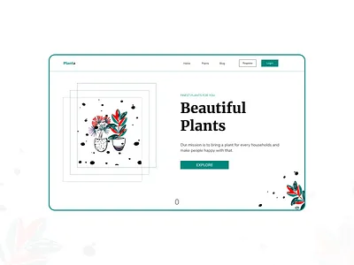 Planta - Landing Page Concept branding design figma flat hero section illustration landing page minimal minimalist plant planting plants ui ui design user interface design web web design