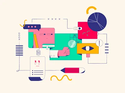 Active Windows 2d illustration adobe illustrator blog post flat design flat illustration illo line art minimal art ui vector art vector illustration