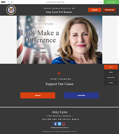 Political website design for Client adobexd clean creative design website design