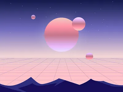 Esoteric Sunset design illustration vector