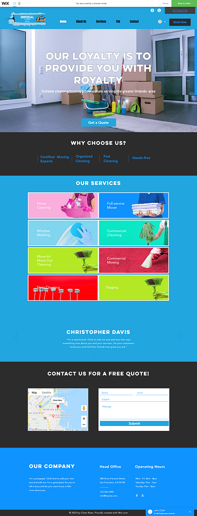 Cleaning Business Website Design design logo ui website design wix wix website design wixiweb