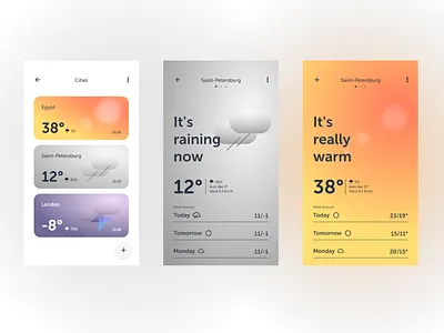 Weather App typography ui