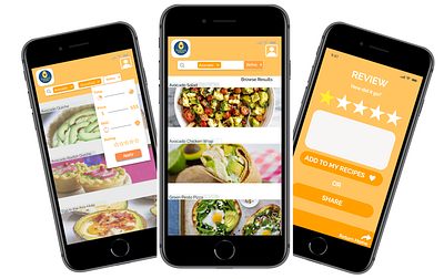 Recipe app screenshots ui ux design uxui