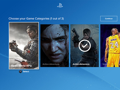 UI Challenge Day 077 - Select Category category game category ps4 ui ui challenge ui design