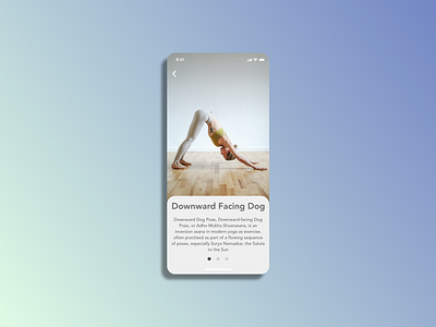 Downward Facing Dog adobexd app design design exercise minimal mobile practice typography ui ux web yoga yoga pose