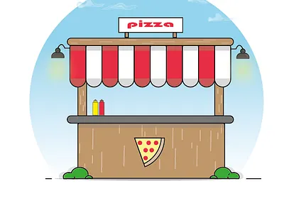 Untitled pizza design flat illustration vector