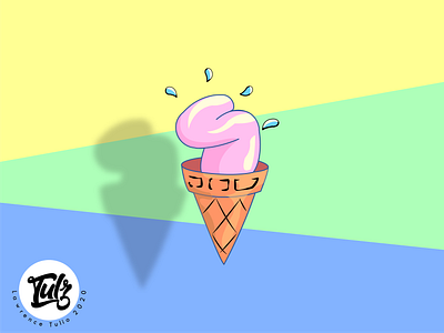 Lick It adobe illustrator art cone cream design flat ice icecream illustration pop surrealism tongue vector