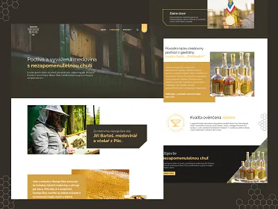Mead "Honeymoon" Landing page dark brown ecommerce design ladning page ui web design yellow