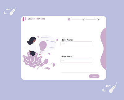 Simple Sign Up Form For A Creative Jam adobexd design figma ui