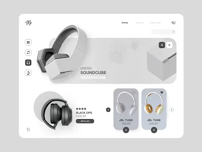M&H website concept app concept headphones ios ipad app minimal design music sound ui uiux website