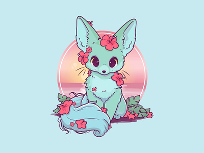 Summer Fox Baby baby cute design follow fox fox illustration fox logo illustration like logo vector
