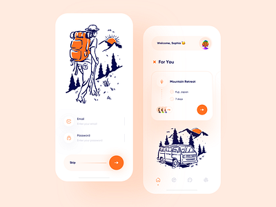 Tourism App Concept 🍃🌍 3d app app design app ui clean clean ui design dribbble illustration location minimal minimalism mobile sign in tour tourism tourist trip ui uidesign