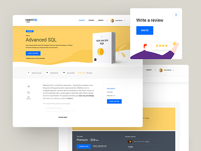 Learnsql.com branding course design education learnsql packshots ui ux web design