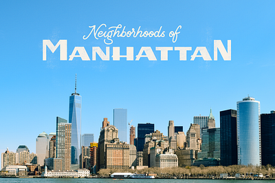 Neighborhoods of Manhattan cover letter lettering manhattan nyc photo