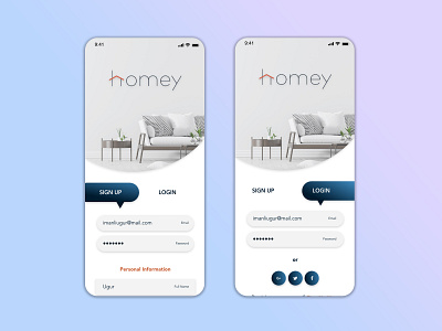 Sign Up / Sign In - Concept UI app app design application interface interface design iphone app iphonex login login page registration sign sign in sign up sign up page signup ui ui design ux ux ui ux design