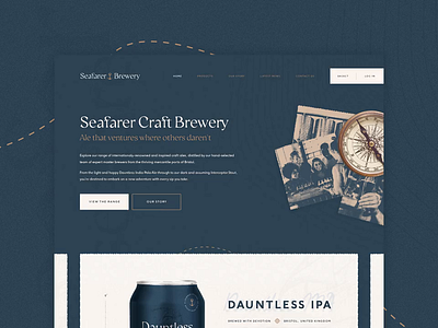 Seafarer Brewery - Website Design ale beer branding brewery craft maritime ocean packaging sailing sailor sea seafarer ship water web design website