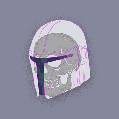 Mando Skully (take 4) art illustration mandolorian star wars vector