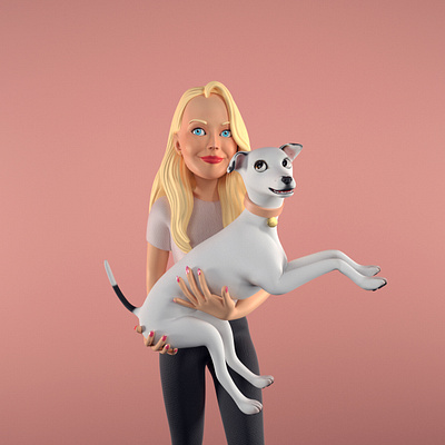 Nice to meet you! :) 3d 3d animation 3d artist 3dcharacter c4d cgi characterdesign cinema4d dog illustration