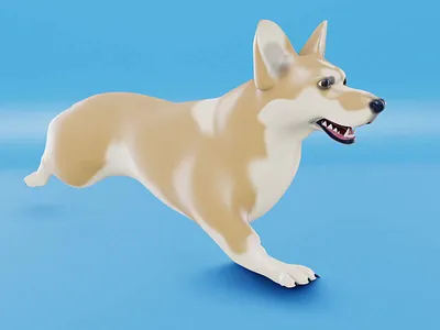 Walking Corgi 3d 3d art 3d model animated animation blender blender 3d blender3d cartoon character corgi dog game low poly lowpoly videogame