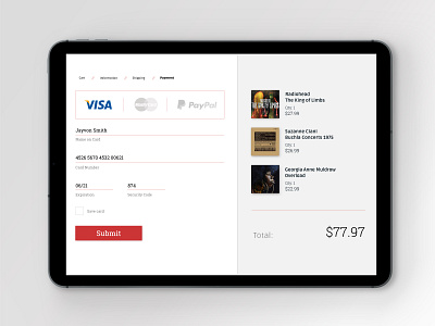 Credit Card Checkout checkout checkout page daily ui dailyui002 design ui