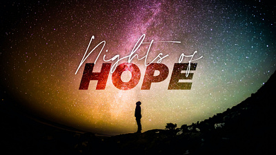 Teaching Series - Nights of Hope church church marketing design galaxy hope illustration nights script sermon sermon series stars teaching