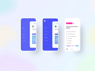 Track your work - mobile version adobexd app design cleandesign freelance design freelancer gradient color microinteraction mobile design mobile ui todo app todoist tracking app