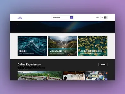 voyager 365 booking dribbble exploration explore georgia mountain online sea shot stream travel ui uiux ux voyager365 web web design webdesign website website design