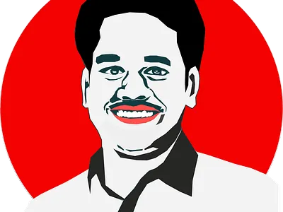 Self Potrait via Google Drawings illustration vector