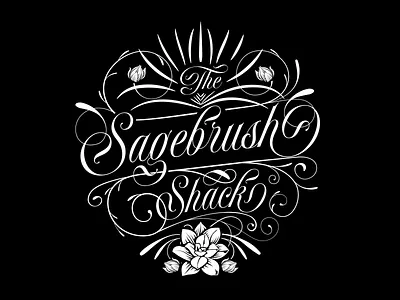 The Sagebrush Shack brand design brand identity concept flowers gardening iconography identity illustration logo logo design succulents typography vector