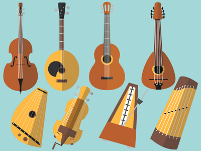 INSTRUMENT SET adobeillustator animation art colorful design icon illustration illustrator pastel vector