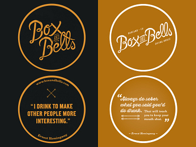 Box and Bells Eating House (Oakland, CA) americana branding ephemera graphic graphic design heritage identity illustration lettering logo nautical oakland pub restaurant seafarer tap room tried and true typography vintage wharf